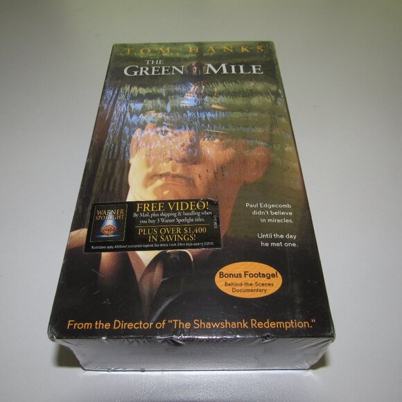 The Green Mile VHS (1999) – Tom Hanks, Stephen King Drama, Sealed - Picture 1 of 4
